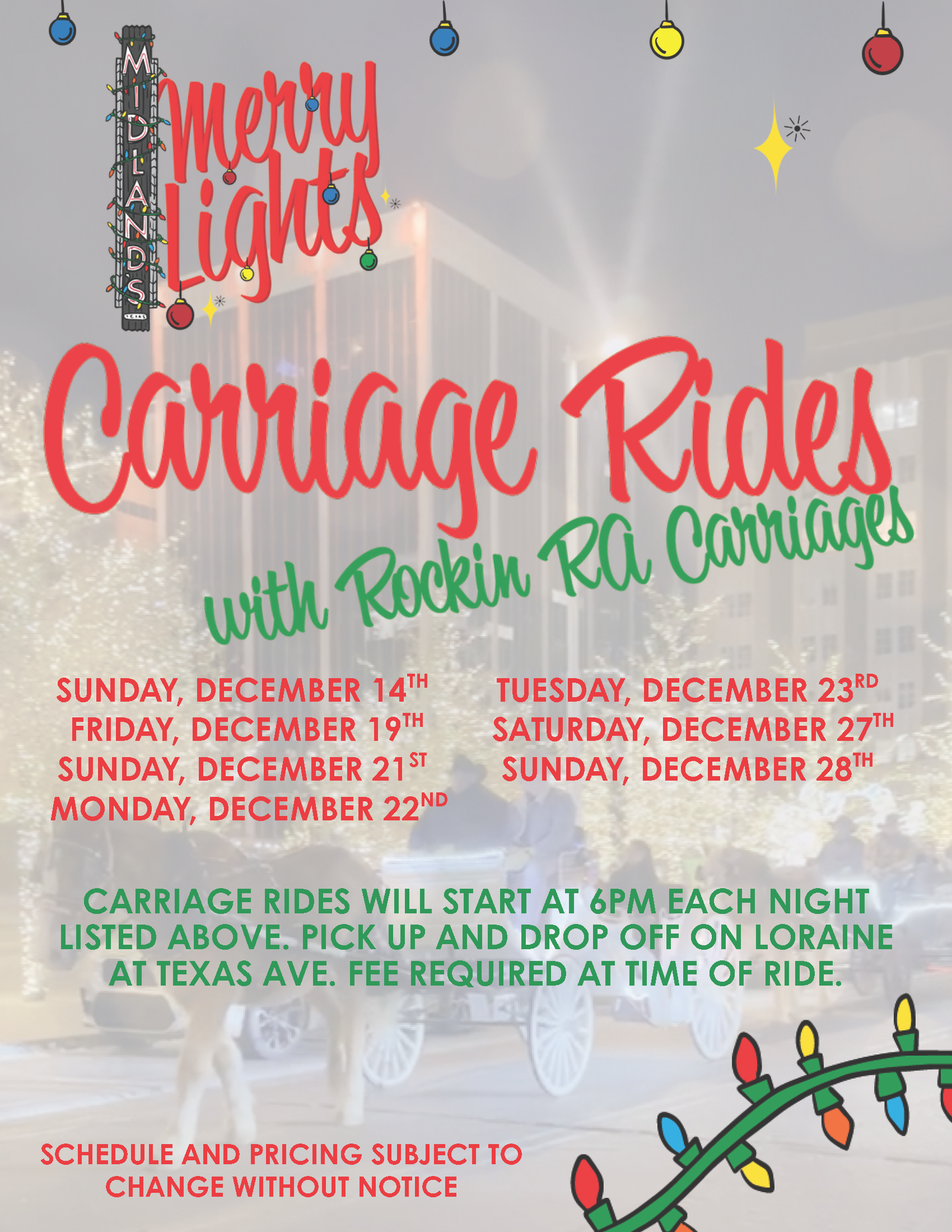 Carriage Rides flyer